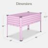 imageBest Choice Products 72x24x30in Non Toxic Galvanized Raised Garden Bed Metal Elevated Planter Box Vegetable Garden 100 Non Toxic Materials  CharcoalPink