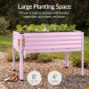 imageBest Choice Products 72x24x30in Non Toxic Galvanized Raised Garden Bed Metal Elevated Planter Box Vegetable Garden 100 Non Toxic Materials  CharcoalPink