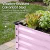 imageBest Choice Products 72x24x30in Non Toxic Galvanized Raised Garden Bed Metal Elevated Planter Box Vegetable Garden 100 Non Toxic Materials  CharcoalPink