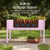 imageBest Choice Products 72x24x30in Non Toxic Galvanized Raised Garden Bed Metal Elevated Planter Box Vegetable Garden 100 Non Toxic Materials  CharcoalPink