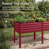 imageBest Choice Products 72x24x30in Non Toxic Galvanized Raised Garden Bed Metal Elevated Planter Box Vegetable Garden 100 Non Toxic Materials  CharcoalRoyal Red