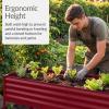 imageBest Choice Products 72x24x30in Non Toxic Galvanized Raised Garden Bed Metal Elevated Planter Box Vegetable Garden 100 Non Toxic Materials  CharcoalRoyal Red