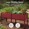 imageBest Choice Products 72x24x30in Non Toxic Galvanized Raised Garden Bed Metal Elevated Planter Box Vegetable Garden 100 Non Toxic Materials  CharcoalRoyal Red