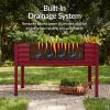 imageBest Choice Products 72x24x30in Non Toxic Galvanized Raised Garden Bed Metal Elevated Planter Box Vegetable Garden 100 Non Toxic Materials  CharcoalRoyal Red