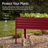 imageBest Choice Products 72x24x30in Non Toxic Galvanized Raised Garden Bed Metal Elevated Planter Box Vegetable Garden 100 Non Toxic Materials  CharcoalRoyal Red