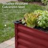 imageBest Choice Products 72x24x30in Non Toxic Galvanized Raised Garden Bed Metal Elevated Planter Box Vegetable Garden 100 Non Toxic Materials  CharcoalRoyal Red