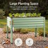 imageBest Choice Products 72x24x30in Non Toxic Galvanized Raised Garden Bed Metal Elevated Planter Box Vegetable Garden 100 Non Toxic Materials  CharcoalSage Green