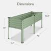 imageBest Choice Products 72x24x30in Non Toxic Galvanized Raised Garden Bed Metal Elevated Planter Box Vegetable Garden 100 Non Toxic Materials  CharcoalSage Green