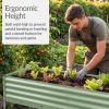 imageBest Choice Products 72x24x30in Non Toxic Galvanized Raised Garden Bed Metal Elevated Planter Box Vegetable Garden 100 Non Toxic Materials  CharcoalSage Green