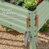 imageBest Choice Products 72x24x30in Non Toxic Galvanized Raised Garden Bed Metal Elevated Planter Box Vegetable Garden 100 Non Toxic Materials  CharcoalSage Green