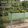 imageBest Choice Products 72x24x30in Non Toxic Galvanized Raised Garden Bed Metal Elevated Planter Box Vegetable Garden 100 Non Toxic Materials  CharcoalSage Green