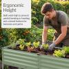 imageBest Choice Products 72x24x30in Non Toxic Galvanized Raised Garden Bed Metal Elevated Planter Box Vegetable Garden 100 Non Toxic Materials  CharcoalSage Green