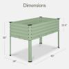 imageBest Choice Products 72x24x30in Non Toxic Galvanized Raised Garden Bed Metal Elevated Planter Box Vegetable Garden 100 Non Toxic Materials  CharcoalSage Green