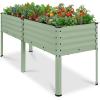 imageBest Choice Products 72x24x30in Non Toxic Galvanized Raised Garden Bed Metal Elevated Planter Box Vegetable Garden 100 Non Toxic Materials  CharcoalSage Green
