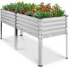 imageBest Choice Products 72x24x30in Non Toxic Galvanized Raised Garden Bed Metal Elevated Planter Box Vegetable Garden 100 Non Toxic Materials  CharcoalSilver
