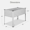 imageBest Choice Products 72x24x30in Non Toxic Galvanized Raised Garden Bed Metal Elevated Planter Box Vegetable Garden 100 Non Toxic Materials  CharcoalSilver