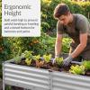 imageBest Choice Products 72x24x30in Non Toxic Galvanized Raised Garden Bed Metal Elevated Planter Box Vegetable Garden 100 Non Toxic Materials  CharcoalSilver