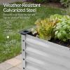 imageBest Choice Products 72x24x30in Non Toxic Galvanized Raised Garden Bed Metal Elevated Planter Box Vegetable Garden 100 Non Toxic Materials  CharcoalSilver