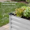 imageBest Choice Products 72x24x30in Non Toxic Galvanized Raised Garden Bed Metal Elevated Planter Box Vegetable Garden 100 Non Toxic Materials  CharcoalSilver