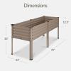 imageBest Choice Products 72x24x30in Non Toxic Galvanized Raised Garden Bed Metal Elevated Planter Box Vegetable Garden 100 Non Toxic Materials  CharcoalTaupe