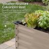 imageBest Choice Products 72x24x30in Non Toxic Galvanized Raised Garden Bed Metal Elevated Planter Box Vegetable Garden 100 Non Toxic Materials  CharcoalTaupe
