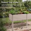 imageBest Choice Products 72x24x30in Non Toxic Galvanized Raised Garden Bed Metal Elevated Planter Box Vegetable Garden 100 Non Toxic Materials  CharcoalTaupe
