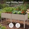 imageBest Choice Products 72x24x30in Non Toxic Galvanized Raised Garden Bed Metal Elevated Planter Box Vegetable Garden 100 Non Toxic Materials  CharcoalTaupe