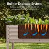 imageBest Choice Products 72x24x30in Non Toxic Galvanized Raised Garden Bed Metal Elevated Planter Box Vegetable Garden 100 Non Toxic Materials  CharcoalTaupe