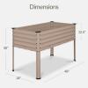 imageBest Choice Products 72x24x30in Non Toxic Galvanized Raised Garden Bed Metal Elevated Planter Box Vegetable Garden 100 Non Toxic Materials  CharcoalTaupe