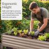 imageBest Choice Products 72x24x30in Non Toxic Galvanized Raised Garden Bed Metal Elevated Planter Box Vegetable Garden 100 Non Toxic Materials  CharcoalTaupe