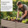 imageBest Choice Products 72x24x30in Non Toxic Galvanized Raised Garden Bed Metal Elevated Planter Box Vegetable Garden 100 Non Toxic Materials  CharcoalTaupe