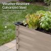 imageBest Choice Products 72x24x30in Non Toxic Galvanized Raised Garden Bed Metal Elevated Planter Box Vegetable Garden 100 Non Toxic Materials  CharcoalTaupe