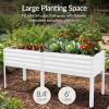 imageBest Choice Products 72x24x30in Non Toxic Galvanized Raised Garden Bed Metal Elevated Planter Box Vegetable Garden 100 Non Toxic Materials  CharcoalWhite