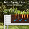 imageBest Choice Products 72x24x30in Non Toxic Galvanized Raised Garden Bed Metal Elevated Planter Box Vegetable Garden 100 Non Toxic Materials  CharcoalWhite