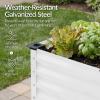 imageBest Choice Products 72x24x30in Non Toxic Galvanized Raised Garden Bed Metal Elevated Planter Box Vegetable Garden 100 Non Toxic Materials  CharcoalWhite