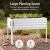 imageBest Choice Products 72x24x30in Non Toxic Galvanized Raised Garden Bed Metal Elevated Planter Box Vegetable Garden 100 Non Toxic Materials  CharcoalWhite