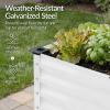imageBest Choice Products 72x24x30in Non Toxic Galvanized Raised Garden Bed Metal Elevated Planter Box Vegetable Garden 100 Non Toxic Materials  CharcoalWhite