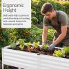 imageBest Choice Products 72x24x30in Non Toxic Galvanized Raised Garden Bed Metal Elevated Planter Box Vegetable Garden 100 Non Toxic Materials  CharcoalWhite
