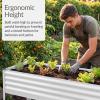 imageBest Choice Products 72x24x30in Non Toxic Galvanized Raised Garden Bed Metal Elevated Planter Box Vegetable Garden 100 Non Toxic Materials  CharcoalWhite