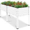 imageBest Choice Products 72x24x30in Non Toxic Galvanized Raised Garden Bed Metal Elevated Planter Box Vegetable Garden 100 Non Toxic Materials  CharcoalWhite