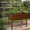 imageBest Choice Products 72x24x30in Non Toxic Galvanized Raised Garden Bed Metal Elevated Planter Box Vegetable Garden 100 Non Toxic Materials  CharcoalWood Grain