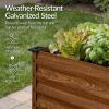 imageBest Choice Products 72x24x30in Non Toxic Galvanized Raised Garden Bed Metal Elevated Planter Box Vegetable Garden 100 Non Toxic Materials  CharcoalWood Grain