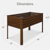imageBest Choice Products 72x24x30in Non Toxic Galvanized Raised Garden Bed Metal Elevated Planter Box Vegetable Garden 100 Non Toxic Materials  CharcoalWood Grain