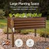 imageBest Choice Products 72x24x30in Non Toxic Galvanized Raised Garden Bed Metal Elevated Planter Box Vegetable Garden 100 Non Toxic Materials  CharcoalWood Grain