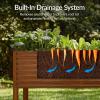 imageBest Choice Products 72x24x30in Non Toxic Galvanized Raised Garden Bed Metal Elevated Planter Box Vegetable Garden 100 Non Toxic Materials  CharcoalWood Grain