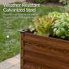 imageBest Choice Products 72x24x30in Non Toxic Galvanized Raised Garden Bed Metal Elevated Planter Box Vegetable Garden 100 Non Toxic Materials  CharcoalWood Grain