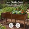 imageBest Choice Products 72x24x30in Non Toxic Galvanized Raised Garden Bed Metal Elevated Planter Box Vegetable Garden 100 Non Toxic Materials  CharcoalWood Grain