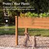 imageBest Choice Products Raised Garden Bed Scalloped Design Elevated Wood Planter Box Stand for Backyard Patio Balcony with Bed Liner 48 x 24 x 30 Inches 200 Pound Capacity  SageAcorn Brown