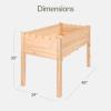 imageBest Choice Products Raised Garden Bed Scalloped Design Elevated Wood Planter Box Stand for Backyard Patio Balcony with Bed Liner 48 x 24 x 30 Inches 200 Pound Capacity  SageNatural