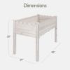 imageBest Choice Products Raised Garden Bed Scalloped Design Elevated Wood Planter Box Stand for Backyard Patio Balcony with Bed Liner 48 x 24 x 30 Inches 200 Pound Capacity  SageWhite